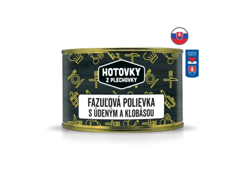 Fazuľová polievka s údeným a klobásou 400ml
