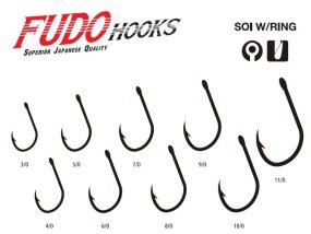 Háčik Fudo 3401 Soi W/Ring Black Nickel