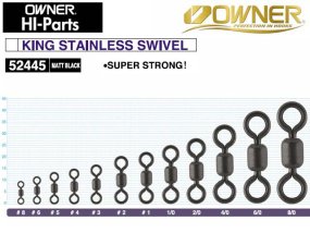 Nehrdzavejúce Obratlíky Owner 52445 King Stainless Swivel