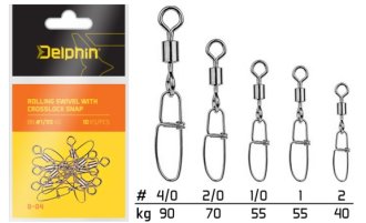 Obratlík Rolling swivel with Crosslock snap B-04