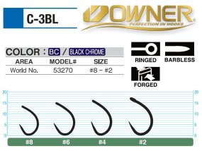 Háčik Owner C-3 Bl Tsuyoshi Carp